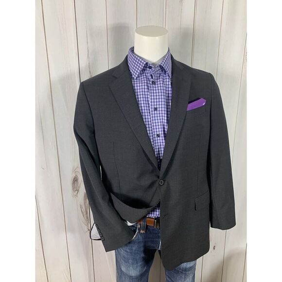 Brooks Brothers Explorer Fitzgerald Fit Mens 44R Blazer Sport Coat Jacket Gray - Picture 3 of 16